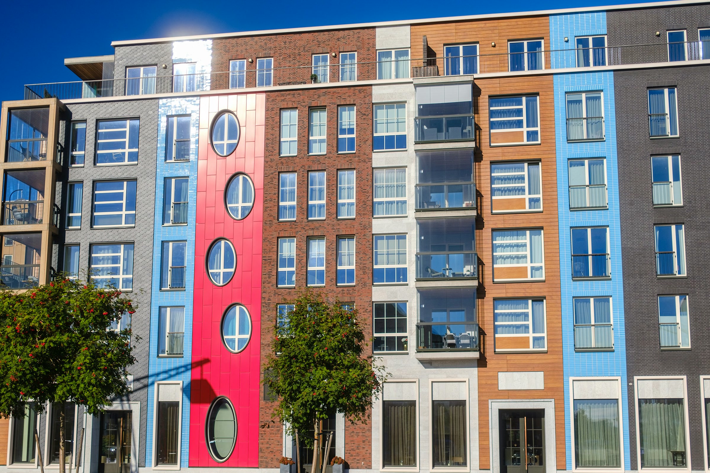 Colourful housing block